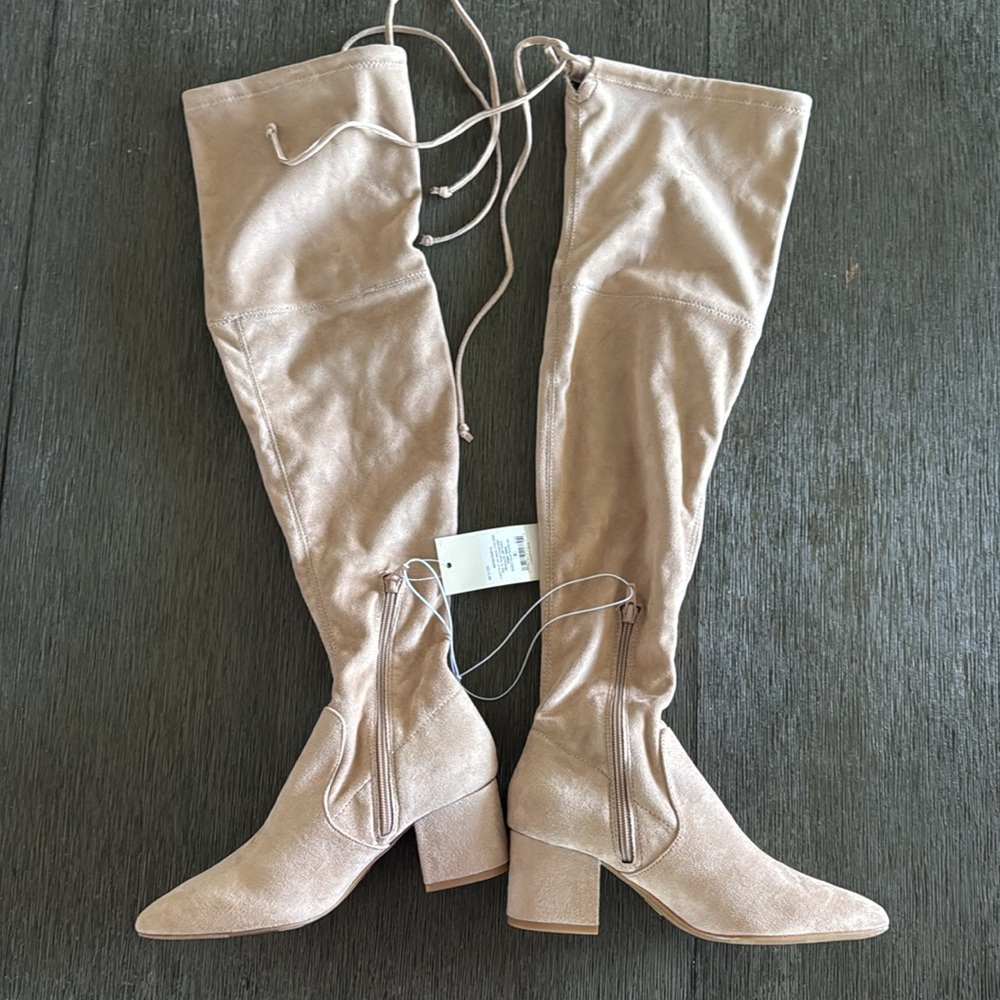 A New Day Women's Greta Tall Dress Boots - Beige size 6 - Picture 5 of 8